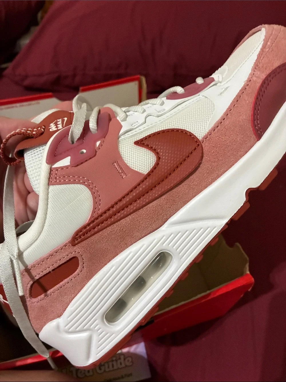 Nike Women’s Air Max 90 Sneakers in Rose and Red
